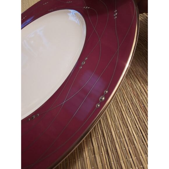 Royal Doulton RASPBERRY Precious Platinum 9" Salad Or Luncheon Plate With Tags - Picture 4 of 6